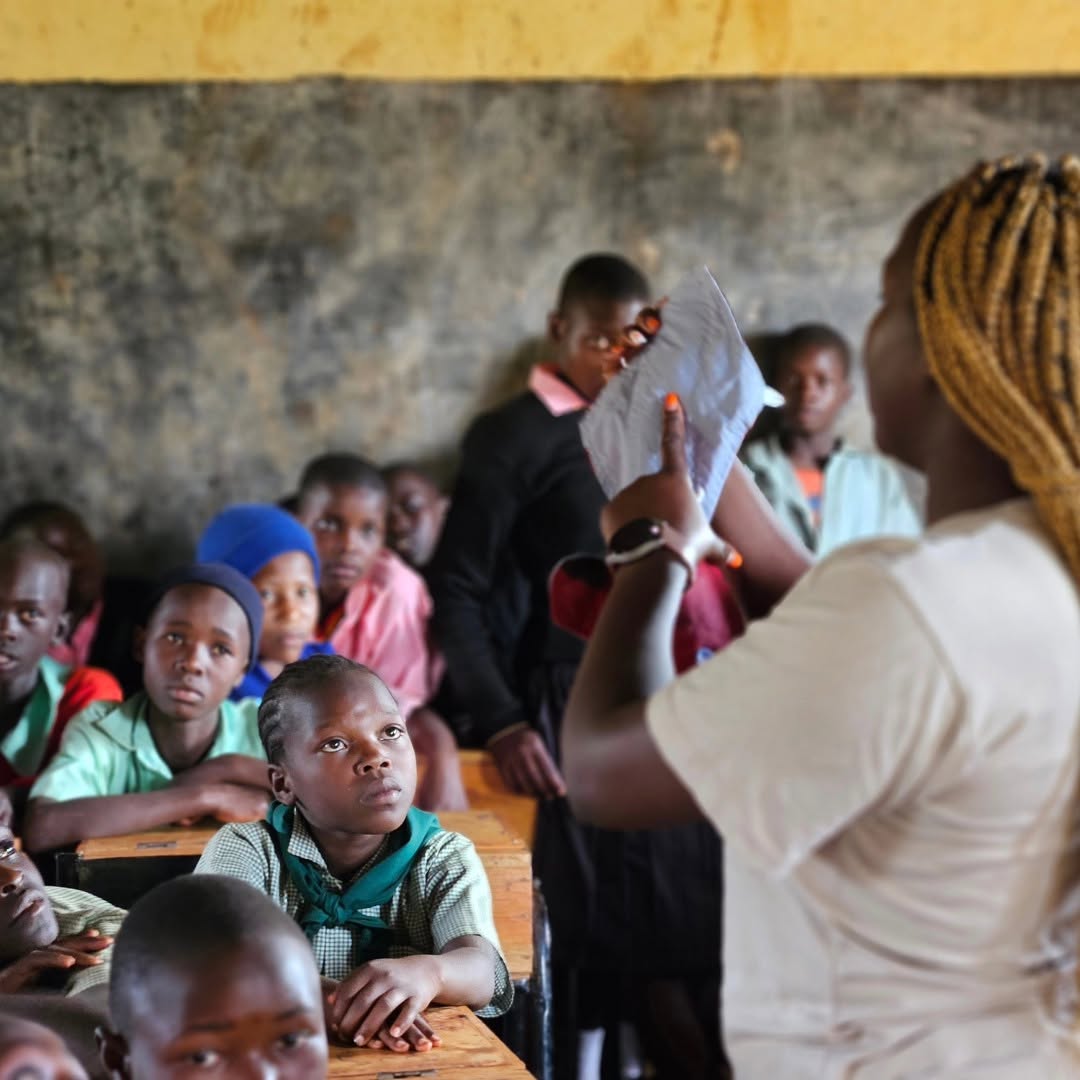 A classroom health education session in progress