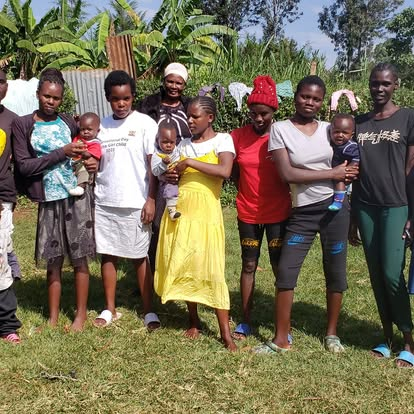 A young mother receiving counselling and skills support