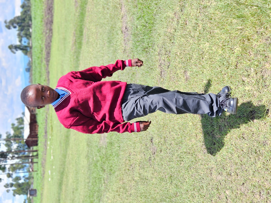 A learner confident in her new BintiCare school uniform